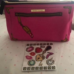 Estée Lauder Makeup Cosmetic Pouch + Stickers